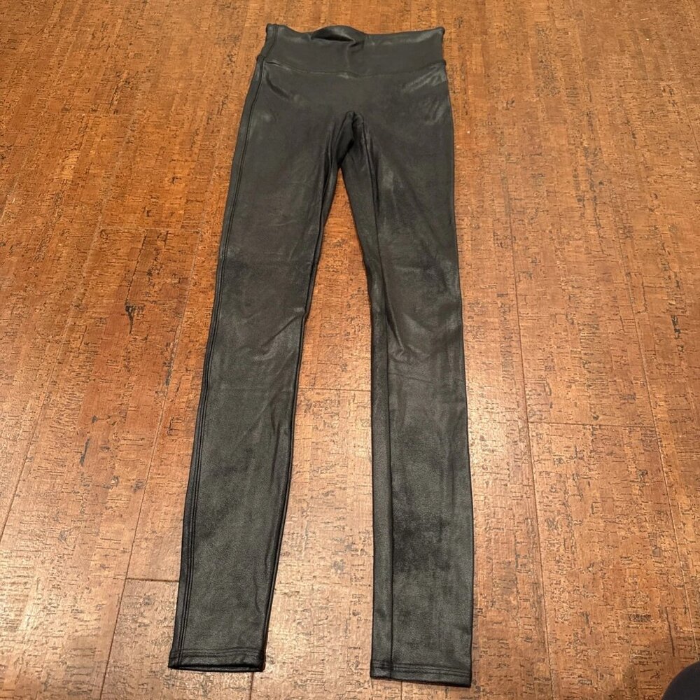Spanx Black Faux Leather Leggings SMALL